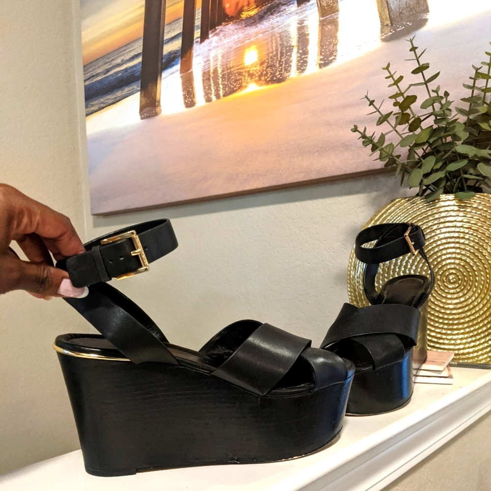 Michael Kors Platform Wedges Black